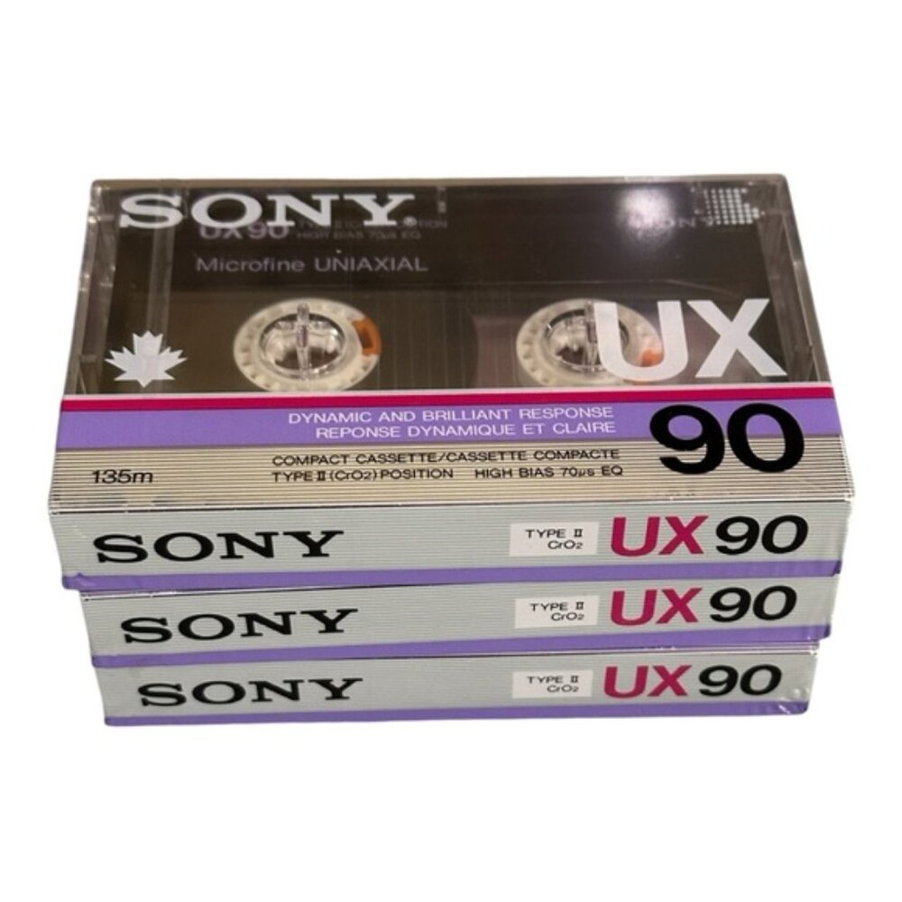 SONY UX 90 Cassette Tape Type II (CrO2) Japan SEALED NEW Microfine Uniaxial